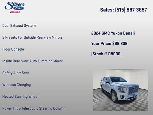 Used 2024 GMC Yukon Denali w/ LPO, Floor Liner Package AWD/4WD image 40