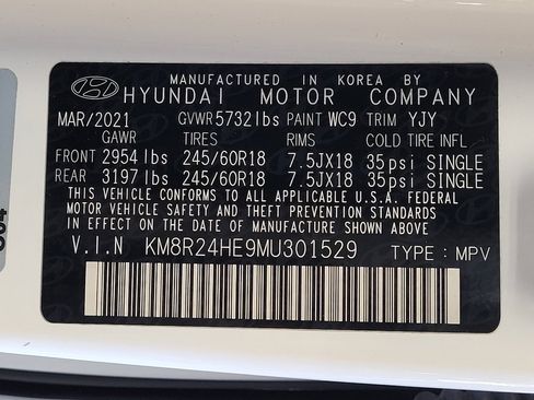 Used 2021 Hyundai Palisade SEL w/ Cargo Package FWD image 33