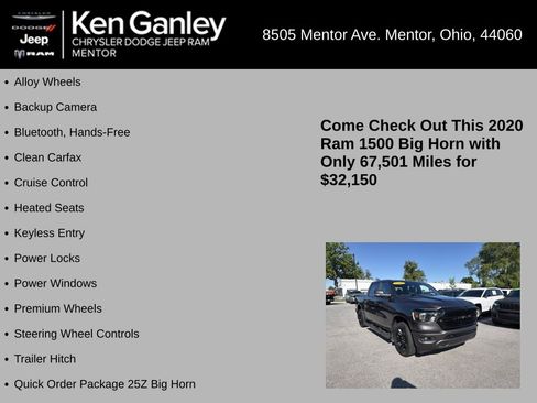 Used 2020 RAM 1500 Big Horn AWD/4WD image 5