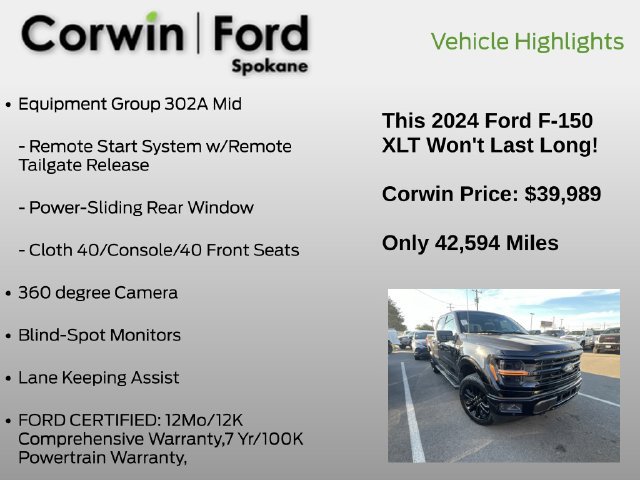 Used 2024 Ford F150 XLT w/ Equipment Group 302A MID AWD/4WD image 14