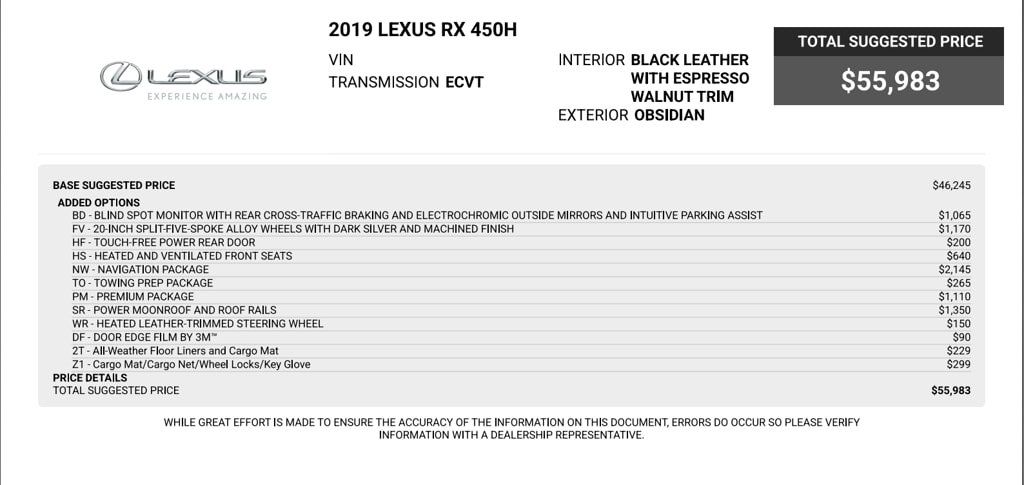 Used 2019 Lexus RX 450h AWD image 21