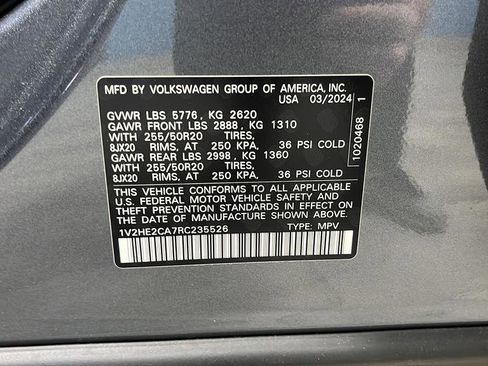 Used 2024 Volkswagen Atlas Cross Sport SE w/ Black Wheel Package AWD/4WD image 27