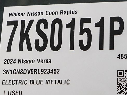 Used 2024 Nissan Versa S w/ Trunk Package FWD image 29