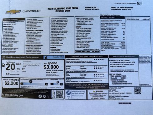 Used 2023 Chevrolet Silverado 1500 Custom image 2
