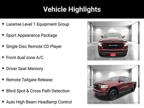 Used 2019 RAM 1500 Laramie w/ Sport Appearance Package AWD/4WD image 2