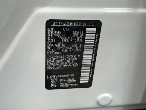 Used 2022 Nissan Armada SL AWD/4WD image 52