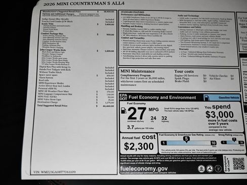 New 2026 MINI Cooper Countryman S w/ Comfort Package Max image 39