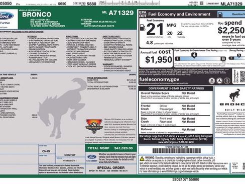 Certified 2021 Ford Bronco Big Bend image 36