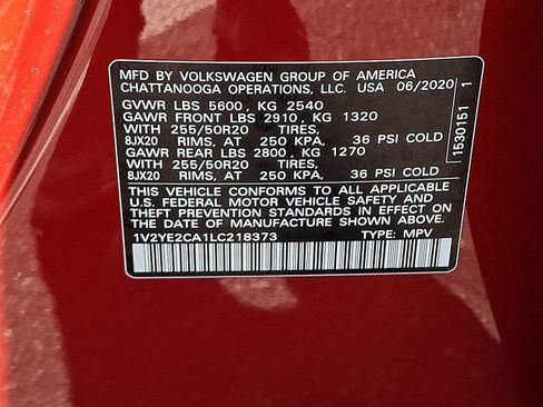 Used 2020 Volkswagen Atlas Cross Sport SE FWD image 27