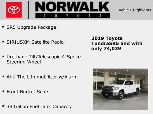 Used 2019 Toyota Tundra SR5 w/ SR5 Upgrade Package RWD image 10