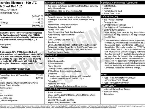 Used 2018 Chevrolet Silverado 1500 LTZ image 2