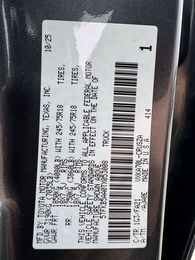 Used 2026 Toyota Tundra SR RWD image 29