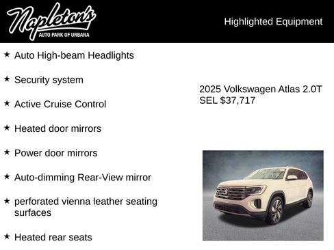 Used 2025 Volkswagen Atlas SEL AWD/4WD image 7