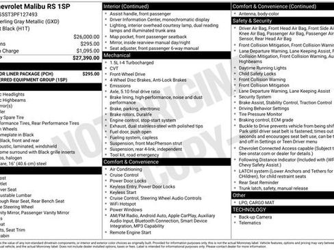 Used 2023 Chevrolet Malibu RS w/ LPO, Floor Liner Package image 5