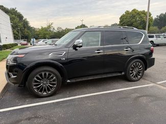 Used 2022 Nissan Armada Platinum w/ Captain's Chairs Package AWD/4WD video 1