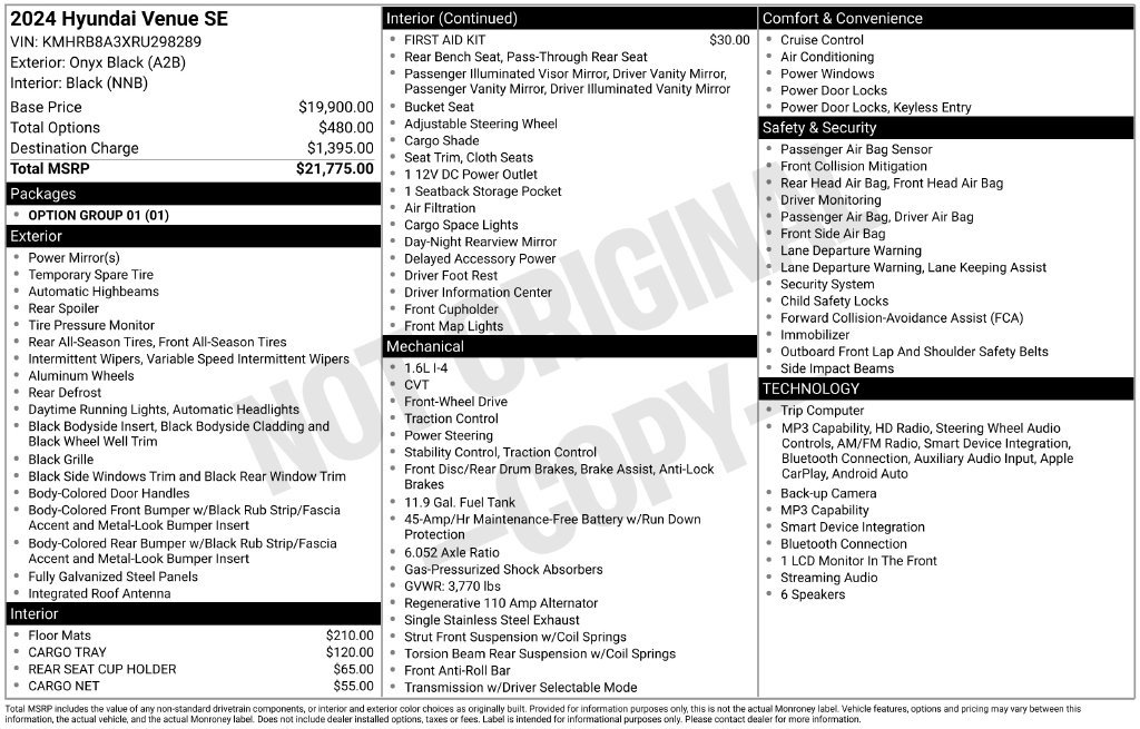 Used 2024 Hyundai Venue SE FWD image 6