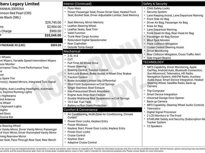 Used 2020 Subaru Legacy Limited w/ Popular Package #3