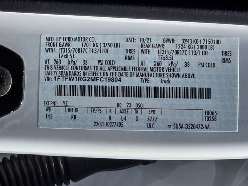 Used 2021 Ford F150 Raptor w/ Equipment Group 801A High AWD/4WD image 28