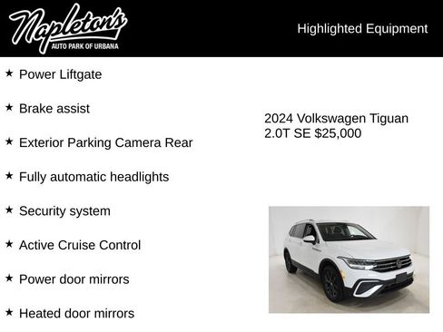 Used 2024 Volkswagen Tiguan SE AWD/4WD image 16