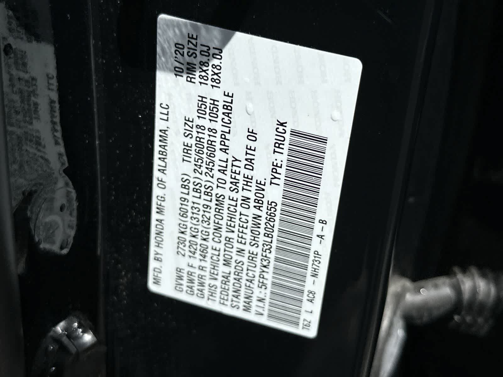 Used 2020 Honda Ridgeline RTL image 18