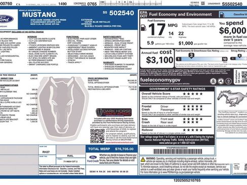 New 2025 Ford Mustang Dark Horse image 3