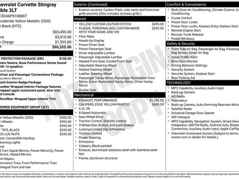 Used 2023 Chevrolet Corvette Stingray Premium Conv w/ Battery Protection Package RWD image 35