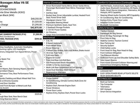 Used 2022 Volkswagen Atlas SE w/ Panoramic Sunroof Package FWD image 5