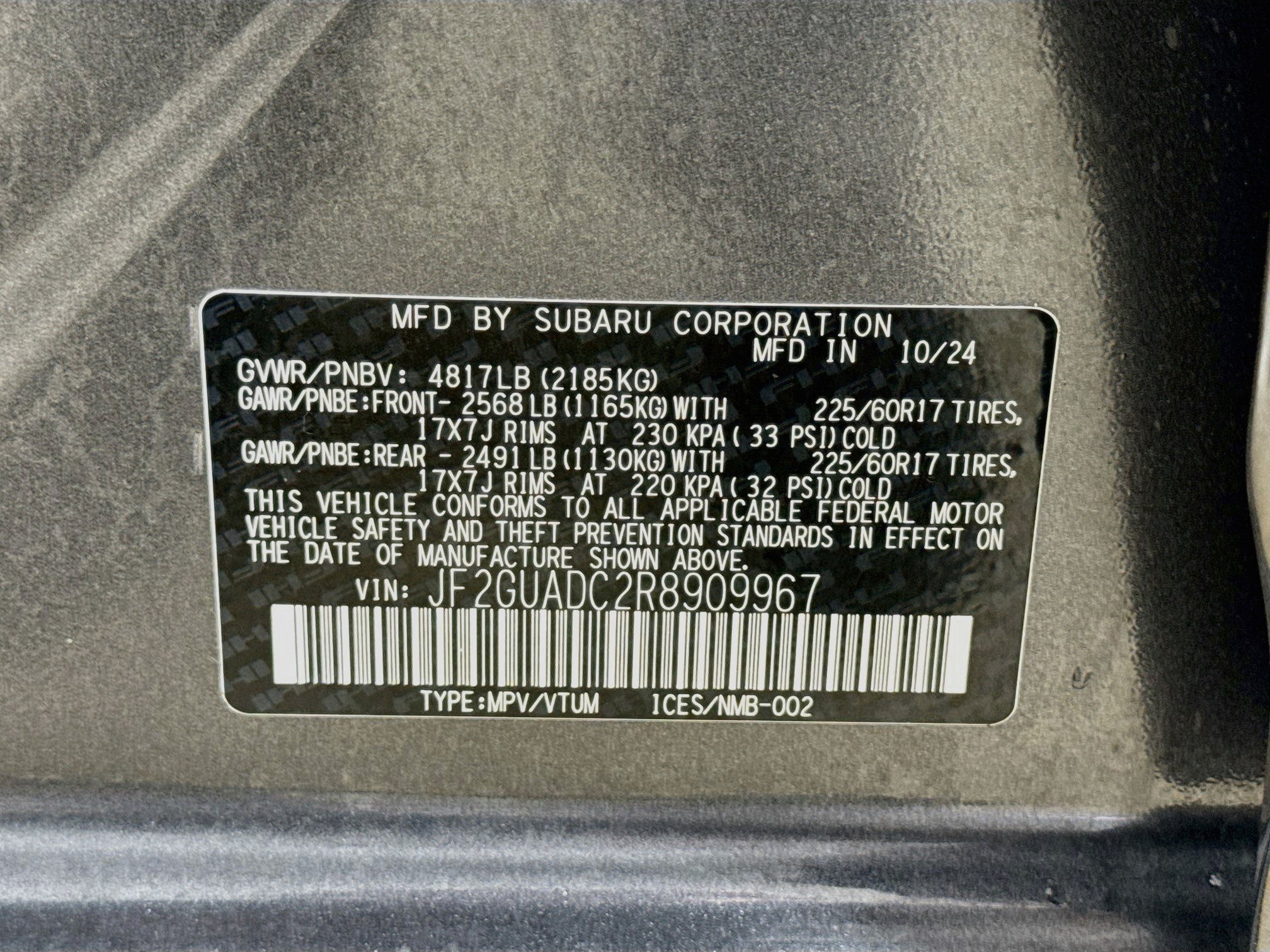 Certified 2024 Subaru Crosstrek 2.0i Premium AWD/4WD image 28