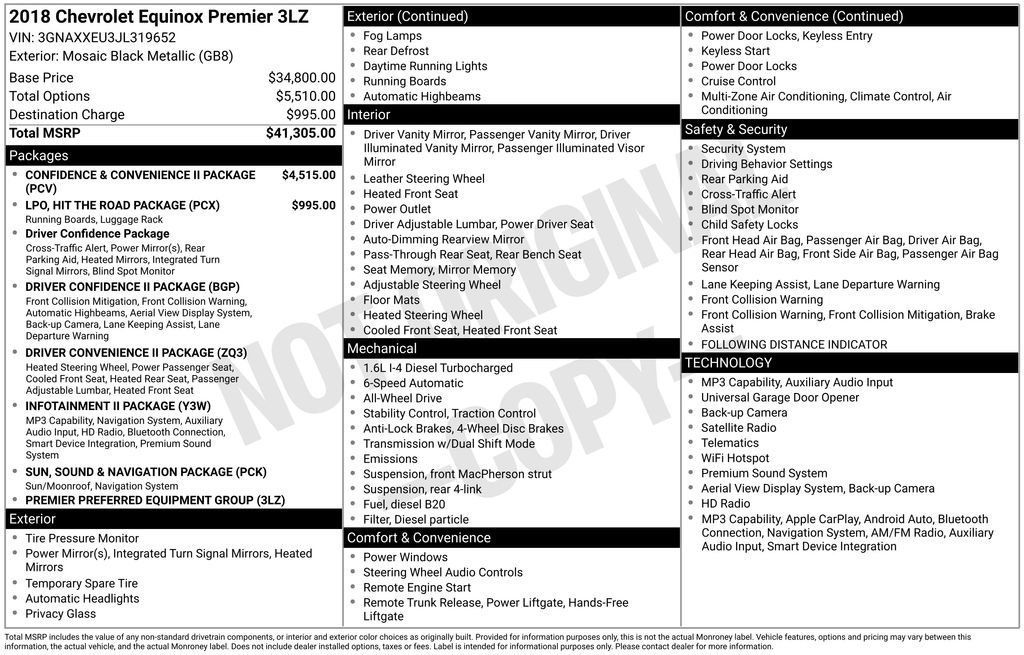 Used 2018 Chevrolet Equinox Premier AWD/4WD image 11