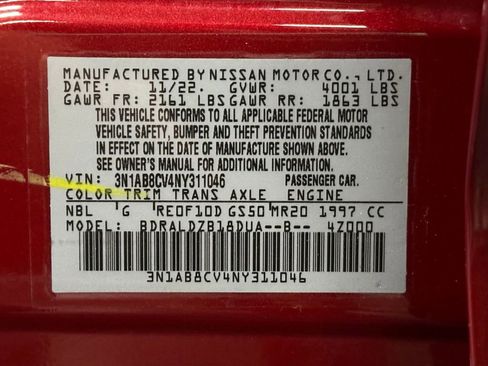 Used 2022 Nissan Sentra SV w/ All-Weather Package FWD image 33
