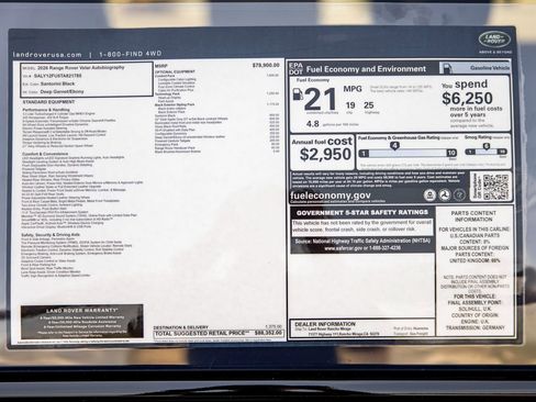 New 2026 Land Rover Range Rover Velar Autobiography image 32