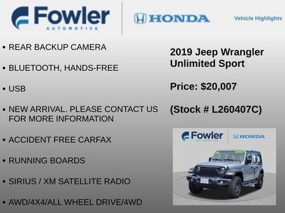 Used 2019 Jeep Wrangler Unlimited Sport