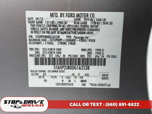 Used 2013 Ford Taurus Limited FWD image 17
