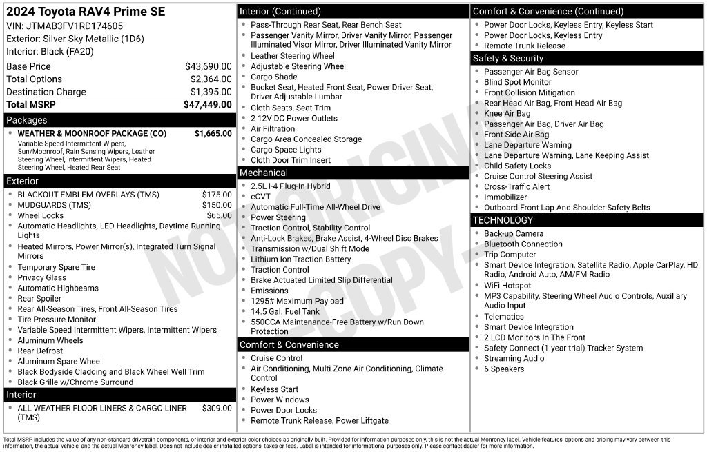 Used 2024 Toyota RAV4 SE w/ Weather & Moonroof Package AWD/4WD image 34