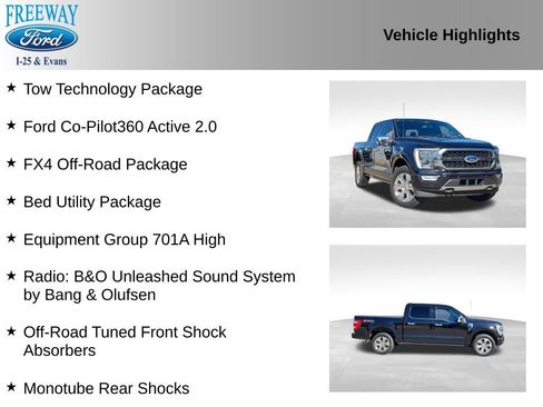 Used 2022 Ford F150 Platinum w/ Equipment Group 701A High AWD/4WD image 2