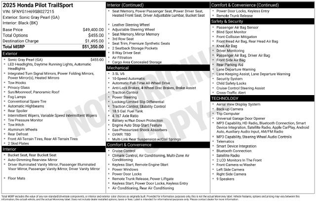Used 2025 Honda Pilot TrailSport image 31
