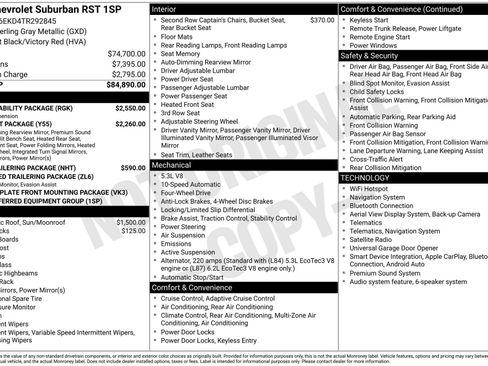 New 2026 Chevrolet Suburban RST w/ RST Capability Package AWD/4WD image 3