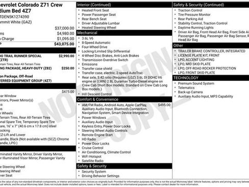 Used 2019 Chevrolet Colorado Z71 AWD/4WD image 13