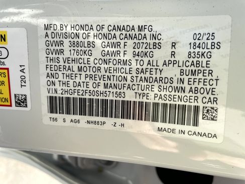 Certified 2025 Honda Civic Sport image 21