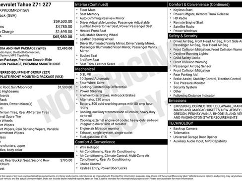 Used 2021 Chevrolet Tahoe Z71 w/ Rear Media and Nav Package image 14