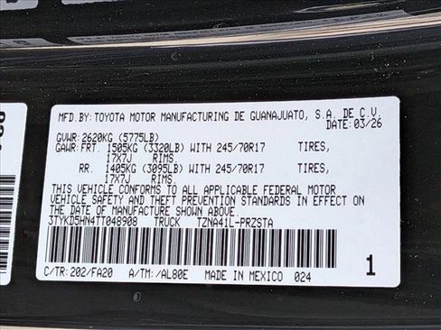 New 2026 Toyota Tacoma SR RWD image 17