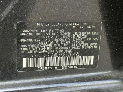 Used 2019 Subaru Crosstrek 2.0i Limited w/ Moonroof Package AWD/4WD image 15