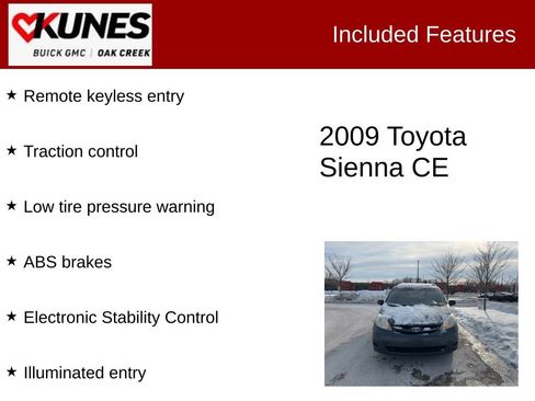 Used 2009 Toyota Sienna CE image 2