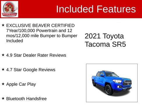 Used 2021 Toyota Tacoma SR5 w/ Blackout Package (TMS) image 4