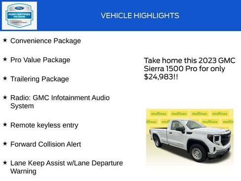 Used 2023 GMC Sierra 1500 Pro w/ Pro Value Package image 18
