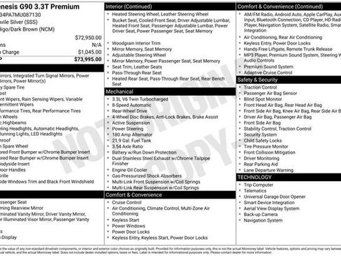 Used 2021 Genesis G90 3.3T Premium image 10