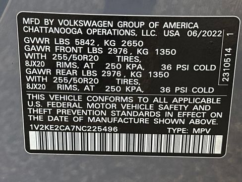 Used 2022 Volkswagen Atlas Cross Sport SE AWD/4WD image 34