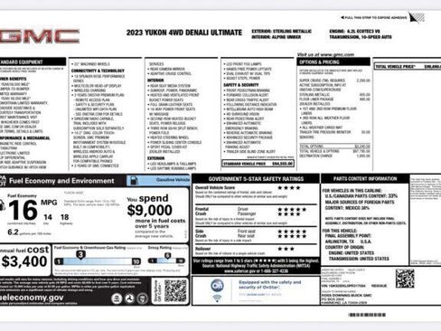 Used 2023 GMC Yukon Denali Ultimate w/ LPO, Floor Liner Package AWD/4WD image 41