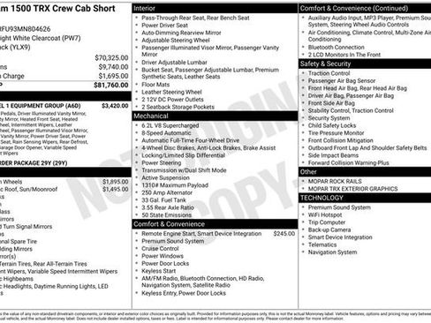 Used 2021 RAM 1500 TRX w/ TRX Level 1 Equipment Group image 7