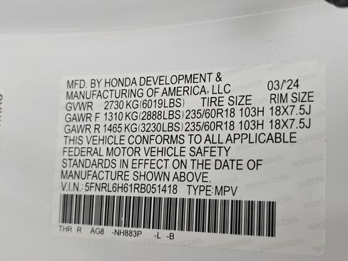 Used 2024 Honda Odyssey EX-L image 37